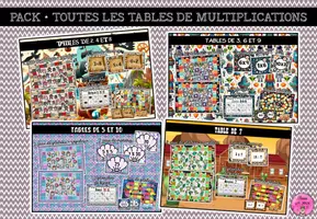 Aperçu - Jeux - PACK - Toutes les tables de multiplications - Page de couverture
