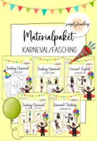 Vorschau - Arbeitsblätter - Karneval/Fasching - Materialpaket (Escape Room, Lerntheke, Bildkarten,...) - Deckblatt
