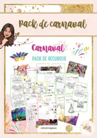 Vista previa - Hojas de trabajo - Recursos de Carnaval - Paquete de materiales - Portada
