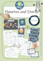 Vorschau - Arbeitsblätter - Planeten und Sterne: Großes Materialpaket - Deckblatt