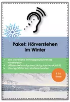 Vorschau - Arbeitsblätter - Paket Hörverstehen im Winter – 3 winterliche Krimi-Geschichten für Klasse 5/6 (AFB I–III, DaZ-geeignet) - Deckblatt