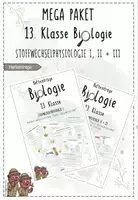 Vorschau - Präsentationen/Tafelbilder - Stoffwechselphysiologie I, II + III: Fotosynthese, Zellatmung, Gärung, Enzyme | Biologie 13 | Hefteinträge Paket - Deckblatt