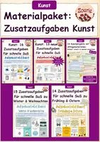 Vorschau - Arbeitsblätter - Materialpaket Kunst - Aufgaben für schnelle SuS - Deckblatt