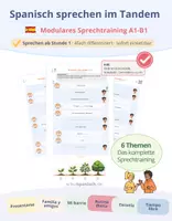 Vorschau - Arbeitsblätter - Spanisch sprechen von Anfang an – Tandem-Bögen (6 Themen, 4-fach differenziert) - Deckblatt