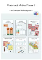 Vorschau - Arbeitsblätter - Freiarbeit Mathe Klasse 1 : wachsendes Materialpaket - Deckblatt