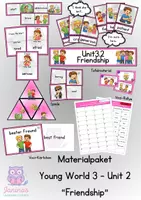 Vorschau - Spiele - Materialpaket - Young World 3 - Unit 2 "Friendship" - Deckblatt