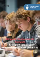 Vorschau - Unterrichtsreihen - Bilingualer Musikunterricht Komplett – 12 englischsprachige Unterrichtsmaterialien (Sek I & II) - Deckblatt