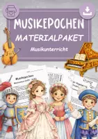 Vorschau - Unterrichtsreihen - Materialpaket MUSIKEPOCHEN für den Musikunterricht - Deckblatt