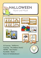Vorschau - Stundenentwürfe - Materialpaket Halloween Kunst - Musik - Deckblatt