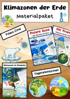 Vorschau - Arbeitsblätter - Klimazonen Materialpaket: Tropische, subtropische, gemäßigte und polare Zone - Deckblatt
