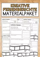 Vorschau - Arbeitsblätter - KREATIVE FERIENBERICHTE (Materialpaket) - Deckblatt