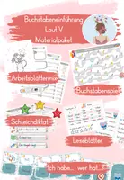 Vorschau - Arbeitsblätter - Buchstabeneinführung V - Materialpaket - Deckblatt