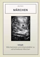 Vorschau - Mal- und Bastelvorlagen - Märchen – Materialpaket (Deutsch) - Deckblatt