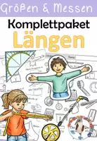 Vorschau - Arbeitsblätter - Komplettpaket - Längen - Größen und Messen - Meter Zentimeter und Körpermaße - Deckblatt