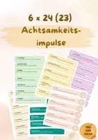 Vorschau - Aufgabenkarten - Materialpaket Achtsamkeitsimpulse, Achtsamkeit, Achtsamkeitsübungen - Deckblatt