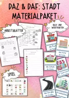 Vorschau - Arbeitsblätter - In der Stadt - MATERIALPAKET - DaZ / DaF - Deckblatt