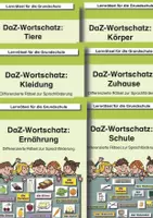 Vorschau - Arbeitsblätter - Materialpaket DaZ-Wortschatz: Tiere, Ernährung, Kleidung, Zuhause, Schule, Körper - Deckblatt