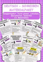 Vorschau - Arbeitsblätter - Schreiben in Klasse 5 – Materialpaket: 11 Dokumente mit Aufgaben, Checklisten & Lösungen - Deckblatt