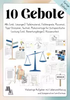 Vorschau - Arbeitsblätter - Materialpaket: 10 Gebote, inkl. Klassenarbeit + fachspezifischer Leistung - Deckblatt