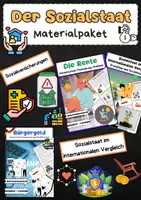 Vorschau - Arbeitsblätter - Sozialstaat Materialpaket: Bürgergeld, Rente, Versicherungen & soziale Marktwirtschaft - Deckblatt