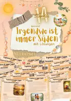Vorschau - Unterrichtsreihen - XXL Materialpaket: "Irgendwo ist immer Süden" von M. Kaurin | Jugendroman (5. & 6. Klasse, Deutsch) - 14 fertige Unterrichtsstunden mit Lösungen - Deckblatt