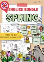 anteprima - Esercizi - English Bundle | Raccolta di materiali | Spring I Primavera | vocabolario di primavera - Pagina di copertina