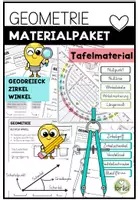 Vorschau - Arbeitsblätter - Geometrie Paket Grundschule – Winkel, Zirkel & Parallele Linien | Arbeitsblätter - Deckblatt