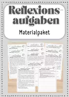 Vorschau - Arbeitsblätter - Materialpaket Reflexionsaufgaben - Deckblatt