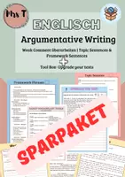 Vorschau - Unterrichtsreihen - Materialpaket Argumentative Writing - Deckblatt
