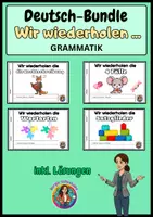 Vorschau - Arbeitsblätter - Materialpaket - Deutsch Grammatik/Rechtschreibung - Deckblatt