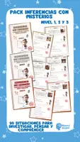 Vista previa - Hojas de trabajo - PACK INFERENCIAS CON MISTERIO (NIVEL 1, 2 Y 3) - Portada