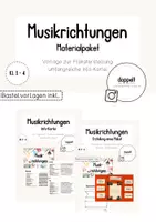 Vorschau - Mal- und Bastelvorlagen - Musikrichtungen (Materialpaket) - Deckblatt