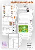 Vorschau - Arbeitsblätter - Materialpaket - Repetitionsdossier - Young World 2 - Unit 1 - 5 - Deckblatt