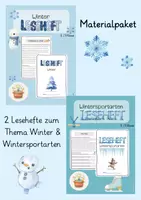 Vorschau - Arbeitsblätter - Materialpaket: Lesehefte im Winter - Deckblatt