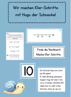 Vorschau - Arbeitsblätter - Wir machen 10er-Schritte mit Hugo der Schnecke - Deckblatt
