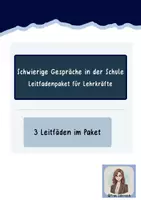 Vorschau - Fördermaterial/Inklusion - Schwierige Gespräche in der Schule - Leitfadenpaket führ Lehrkräfte - Deckblatt