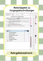 Vorschau - Stationenlernen - Materialpaket zu Vorgangsbeschreibungen - Deckblatt