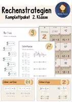 Vorschau - Arbeitsblätter - Komplettpaket Rechenstrategien Addieren und Subtrahieren 2. Klasse - Deckblatt
