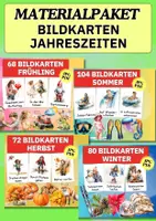 Vorschau - Bildkarten - Jahreszeiten Lernkarten - Materialpaket für Kindergarten, Vorschule & Grundschule - Deckblatt