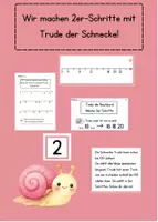 Vorschau - Arbeitsblätter - Wir machen 2er-Schritte mit Trude der Schnecke- Materialpaket - Deckblatt