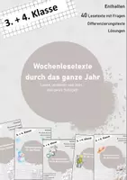 Vorschau - Arbeitsblätter - Wochenlesen - ein ganzes Jahr - Deckblatt