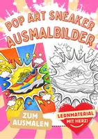 Vorschau - Arbeitsblätter - Pop Art Sneaker Kirchenfenster-Stil - Deckblatt