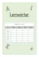 Vorschau - Arbeitsblätter - Lernwörter Training 1/2 - Deckblatt
