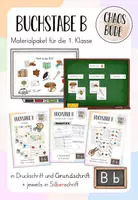 Vorschau - Stationenlernen - Buchstabe B b - Materialpaket für die 1. Klasse - Deckblatt