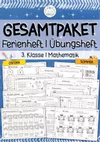 Vorschau - Arbeitsblätter - Ferienheft Klasse 3 | Wiederholungsheft Klasse 3 | Mathematik | GESAMTPAKET - Deckblatt