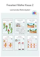 Vorschau - Arbeitsblätter - Freiarbeit Mathe Klasse 2 : wachsendes Materialpaket - Deckblatt