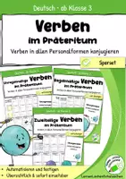Vorschau - Arbeitsblätter - Verben im Präteritum – Mitvergangenheit - alle Personalformen ab Klasse 3 - Deckblatt