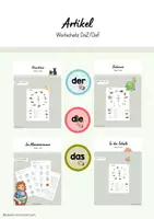 Vorschau - Arbeitsblätter - DaZ/DaF Materialpaket Artikel - Deckblatt