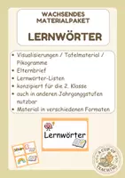 Vorschau - Arbeitsblätter - Materialpaket: Lernwörter / Lernwörtertraining - Deckblatt
