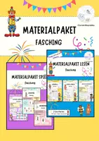 Vorschau - Spiele - FASCHING / KARNEVAL Materialpaket - Deckblatt